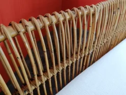 Pamono Mid-Century Italian Rattan and Bamboo Sofa, 1960s><noscript><img width=