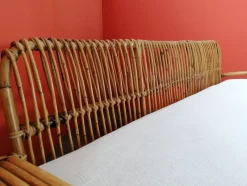 Pamono Mid-Century Italian Rattan and Bamboo Sofa, 1960s><noscript><img width=