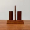 Pamono Mid-Century Italian Teak Pepper and Salt Shaker from Anri Form, Italy, Set of 3> Salt & Pepper Shakers