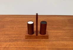 Pamono Mid-Century Italian Teak Pepper and Salt Shaker from Anri Form, Italy, Set of 3><noscript><img width=