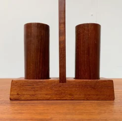 Pamono Mid-Century Italian Teak Pepper and Salt Shaker from Anri Form, Italy, Set of 3><noscript><img width=
