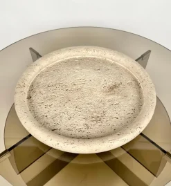 Outlet Pamono Mid-Century Italian Vide-Poche Dish in Travertine by Fratelli Mannelli, 1970s