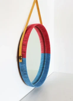 Pamono Mid-Century Italian Wall Mirror, 1960s><noscript><img width=