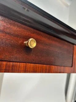Online Pamono Mid-Century Italian Wood and Brass Console Table, 1950s