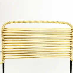Best Pamono Mid-Century Italian Yellow Plastic Scooby Black Metal Outdoor Chair, 1960s