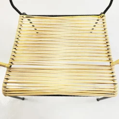 Best Pamono Mid-Century Italian Yellow Plastic Scooby Black Metal Outdoor Chair, 1960s