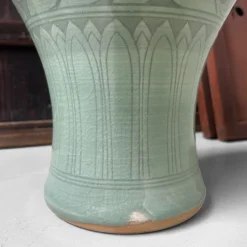 Pamono Mid-Century Japanese Celadon Glazed Vase, 1950s-1970s><noscript><img width=
