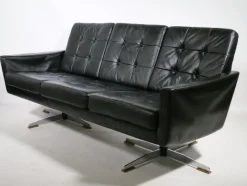 Outlet Pamono Mid-Century Leather Sofas and Armchairs from Krasemann, 1960s, Set of 3