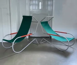 Pamono Mid-Century Lido Sun Lounge Chairs by Battista and Gino Giudici, Italy, 1950s, Set of 4><noscript><img width=