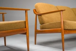 Pamono Mid-Century Lounge Chairs and 3-Seater Sofa by Walter Knoll Antimott, 1960s, Set of 3
