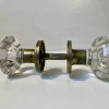 Sale Pamono Mid-Century Lounge Door Knobs in Brass and Glass by Verrina Sweden, 1970s, Set of 5