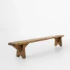 Pamono Mid-Century Low Wooden Bench, France, 1850s