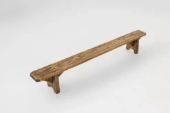 Pamono Mid-Century Low Wooden Bench, France, 1850s