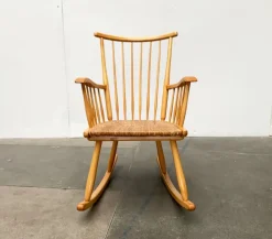 Pamono Mid-Century Model WK-S 7 Beech Rocking Chair by Arno Lambrecht for Wk Möbel, 1950s> Rocking Chairs