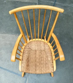 Pamono Mid-Century Model WK-S 7 Beech Rocking Chair by Arno Lambrecht for Wk Möbel, 1950s><noscript><img width=