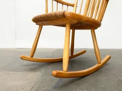 Pamono Mid-Century Model WK-S 7 Beech Rocking Chair by Arno Lambrecht for Wk Möbel, 1950s><noscript><img width=