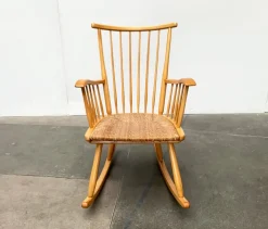 Pamono Mid-Century Model WK-S 7 Beech Rocking Chair by Arno Lambrecht for Wk Möbel, 1950s><noscript><img width=