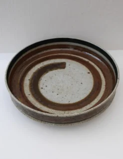 Discount Pamono Mid-Century Modern Abstract Large Art Pottery Plate by Inger Persson for Rorstrand, Sweden, 1960s