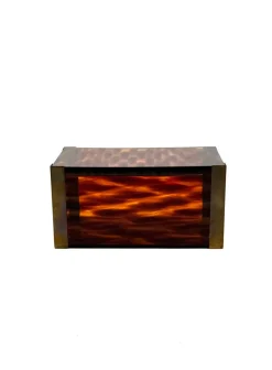 Pamono Mid-Century Modern Acrylic and Brass Jewelry Box, 1970s><noscript><img width=