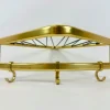 Best Pamono Mid-Century Modern Aluminium and Brass Corner Coat and Hat Rack, 1960s