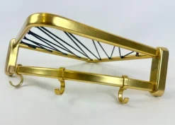 Best Pamono Mid-Century Modern Aluminium and Brass Corner Coat and Hat Rack, 1960s