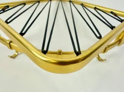 Best Pamono Mid-Century Modern Aluminium and Brass Corner Coat and Hat Rack, 1960s