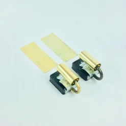 Pamono Mid-Century Modern Amber Bubble Glass Wall Lights by Helena Tynell for Limburg, 1960s, Set of 2><noscript><img width=