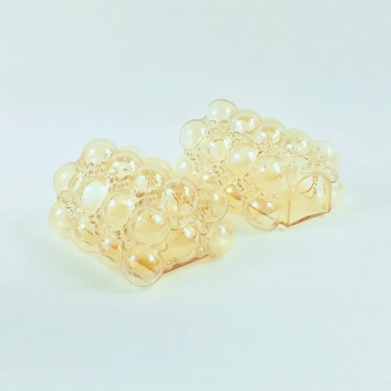 Pamono Mid-Century Modern Amber Bubble Glass Wall Lights by Helena Tynell for Limburg, 1960s, Set of 2> Wall Lights & Sconces