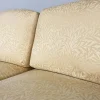 Outlet Pamono Mid-Century Modern American Rattan and Beige Floreal Fabric Sofa attributed to McGuire, 1970s
