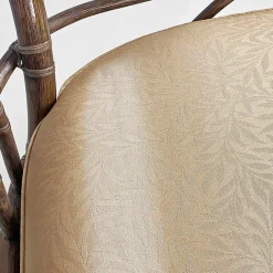 Outlet Pamono Mid-Century Modern American Rattan and Beige Floreal Fabric Sofa attributed to McGuire, 1970s