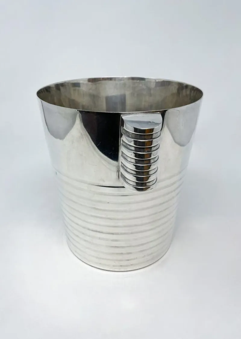 Online Pamono Mid-Century Modern Art Deco Ondulations Ice Bucket from Christofle, 1930s, Set of 2