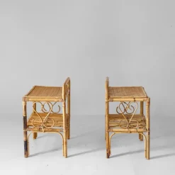 Best Pamono Mid-Century Modern Bamboo Side Tables, Italy, 1960s, Set of 2