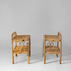 Best Pamono Mid-Century Modern Bamboo Side Tables, Italy, 1960s, Set of 2