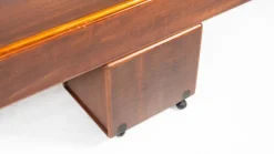 Pamono Mid-Century Modern Bed with Nightstands attributed to Fabio Lenci for Bernini, Italy, 1970s> Beds & Bedroom Sets