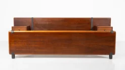 Pamono Mid-Century Modern Bed with Nightstands attributed to Fabio Lenci for Bernini, Italy, 1970s><noscript><img width=