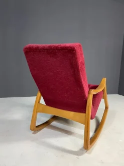 Pamono Mid-Century Modern Bentwood Rocking Chair by Ton, Czechoslovakia, 1960s><noscript><img width=