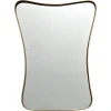 Clearance Pamono Mid-Century Modern Bevelled Mirror with Brass Frame by Gio Ponti, 1950s