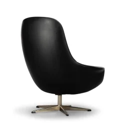 Online Pamono Mid-Century Modern Black Leather Swivel Chair attributed to H.W. Klein for Bramin, 1960s