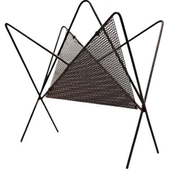 Hot Pamono Mid-Century Modern Black Metal Magazine Holder by Mathieu Matégot, 1950s