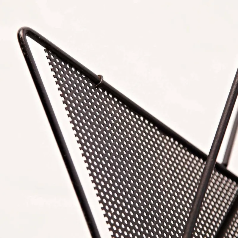 Hot Pamono Mid-Century Modern Black Metal Magazine Holder by Mathieu Matégot, 1950s