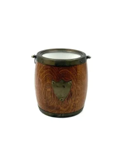 Clearance Pamono Mid-Century Modern Brown Oak Ice Bucket, 1960s