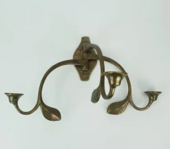 Best Pamono Mid-Century Modern Brutalist Bronze Wall Candleholder with 3 Swivel Arms, 1960s-1970s