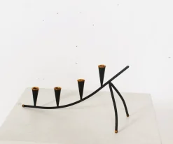 Pamono Mid-Century Modern Candleholders by Gunnar Ander for Ystad-Metall, 1960s, Set of 3><noscript><img width=