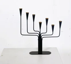 Pamono Mid-Century Modern Candleholders by Gunnar Ander for Ystad-Metall, 1960s, Set of 3><noscript><img width=