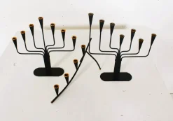 Pamono Mid-Century Modern Candleholders by Gunnar Ander for Ystad-Metall, 1960s, Set of 3><noscript><img width=