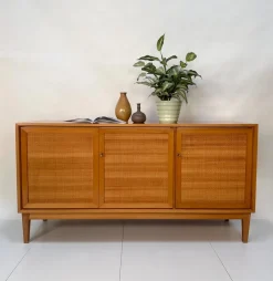 Online Pamono Mid-Century Modern Cherry Sideboard with Woven Front, West Germany, 1965