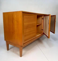 Online Pamono Mid-Century Modern Cherry Sideboard with Woven Front, West Germany, 1965