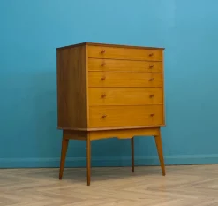Outlet Pamono Mid-Century Modern Chest of Drawers in Walnut by Alfred Cox, 1950s
