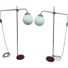 Pamono Mid-Century Modern Chrome Floor Lamps, 1950s, Set of 2> Floor Lamps