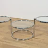 Pamono Mid-Century Modern Chrome and Glass Coffee Table by Milo Baughman, 1970s> Coffee & Side Tables